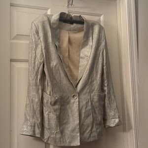 Silver Glitter Blazer